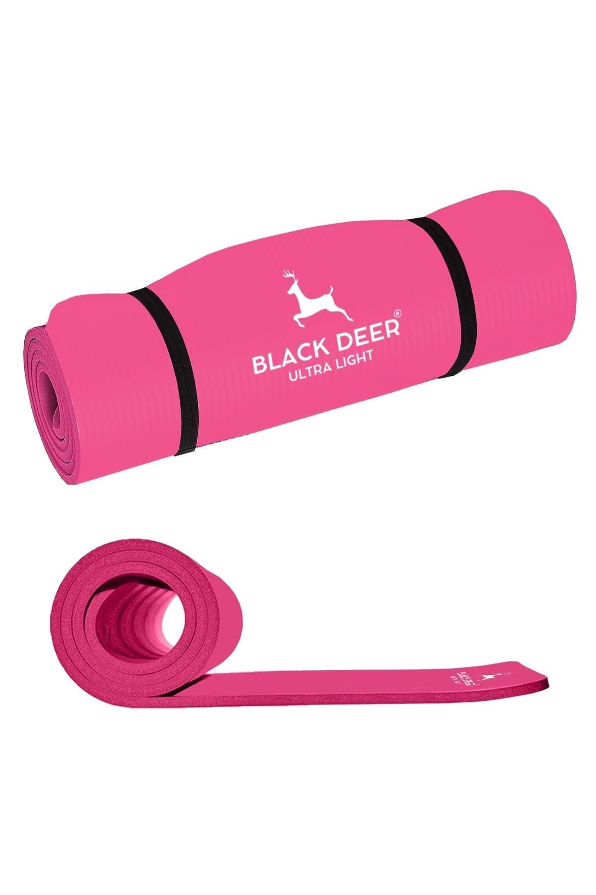 Ultra Light Pilates Yoga Kamp Matı Egzersiz Minderi Kaymaz Taban 180x55 cm 10 mm Pembe