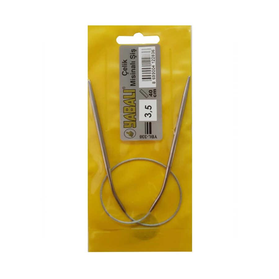 YABALI,40 CM ÇELİK MİSİNALI ŞİŞ NO:3,5 YBL-338
