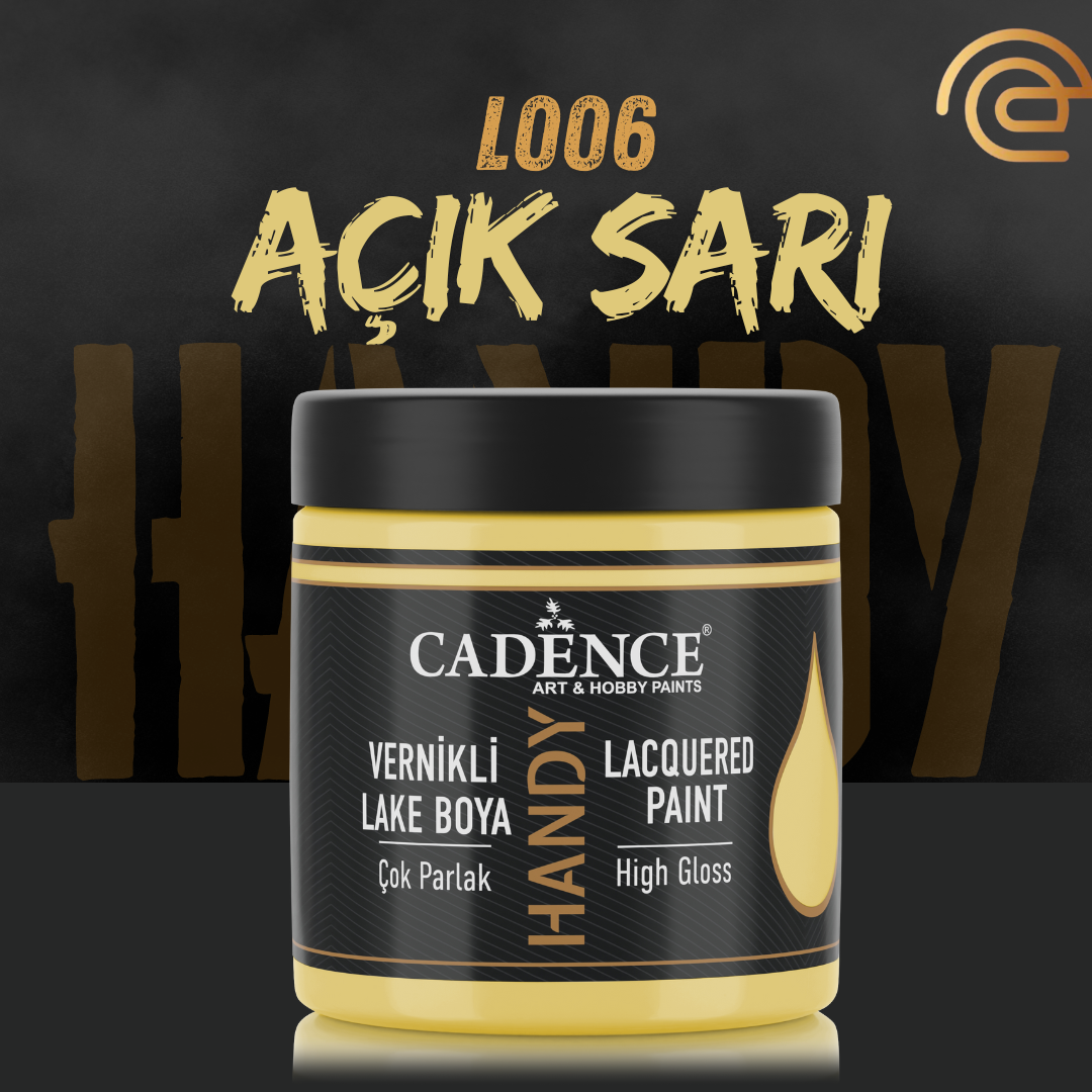 Cadence Vernikli Lake Boya L006 Açık Sarı 250ml