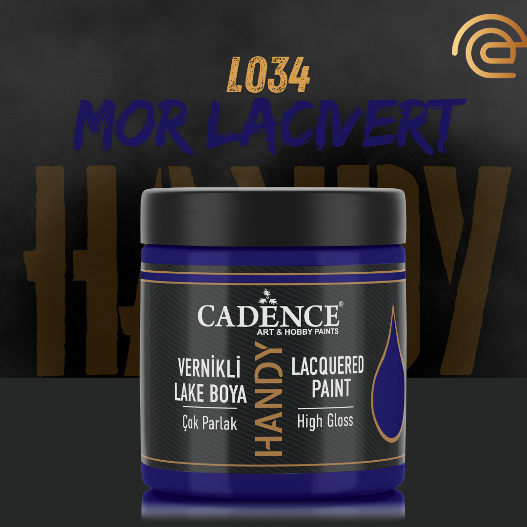 Cadence Vernikli Lake Boya L034 Mor Lacivert 250ml