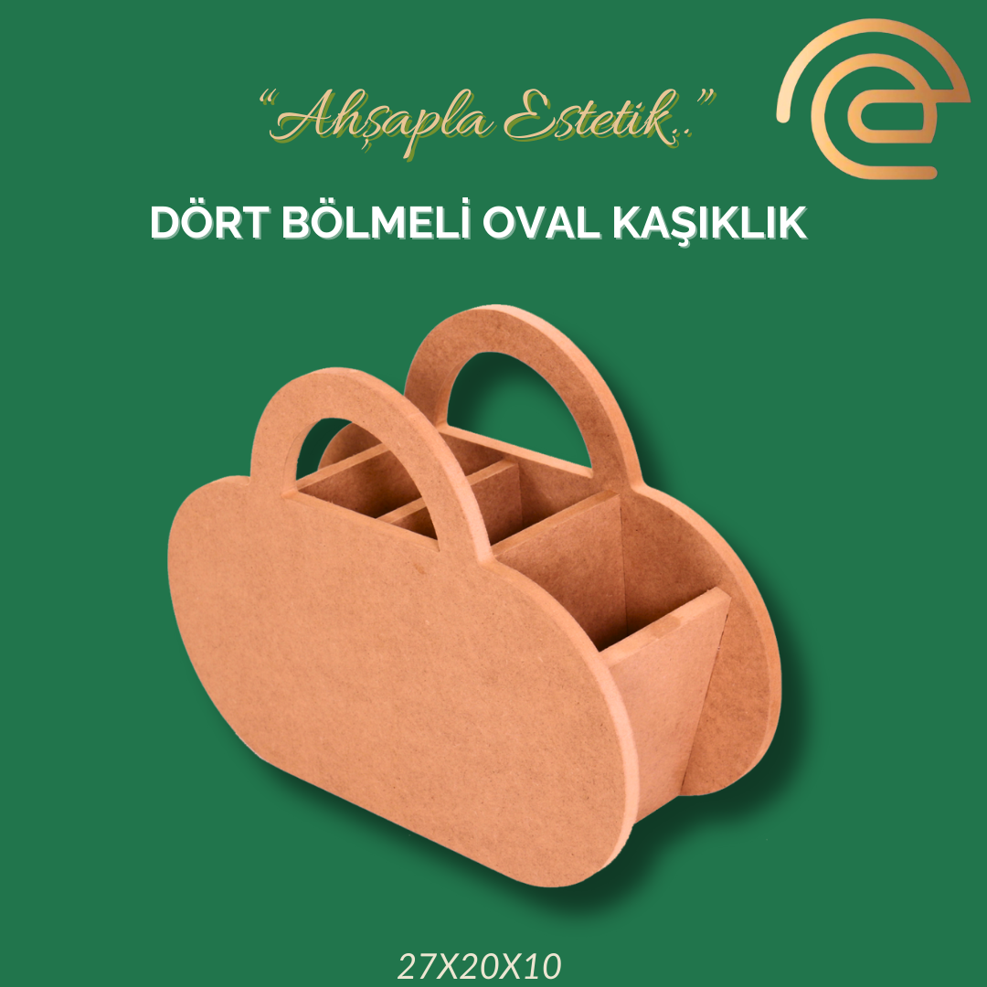 DÖRT BÖLMELİ OVAL KAŞIKLIK