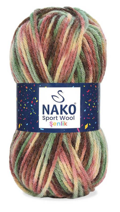 NAKO,SPORT WOOL ŞENLİK 87739,EL ÖRGÜ İPLİKLERİ