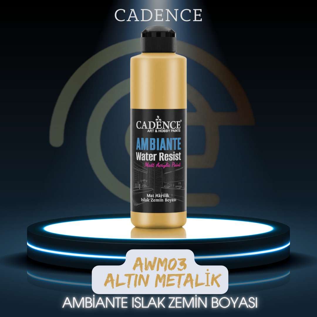AWM03 Altın Metalik Ambiante Islak Zemin Boyası 250ML + Katalizör 10GR
