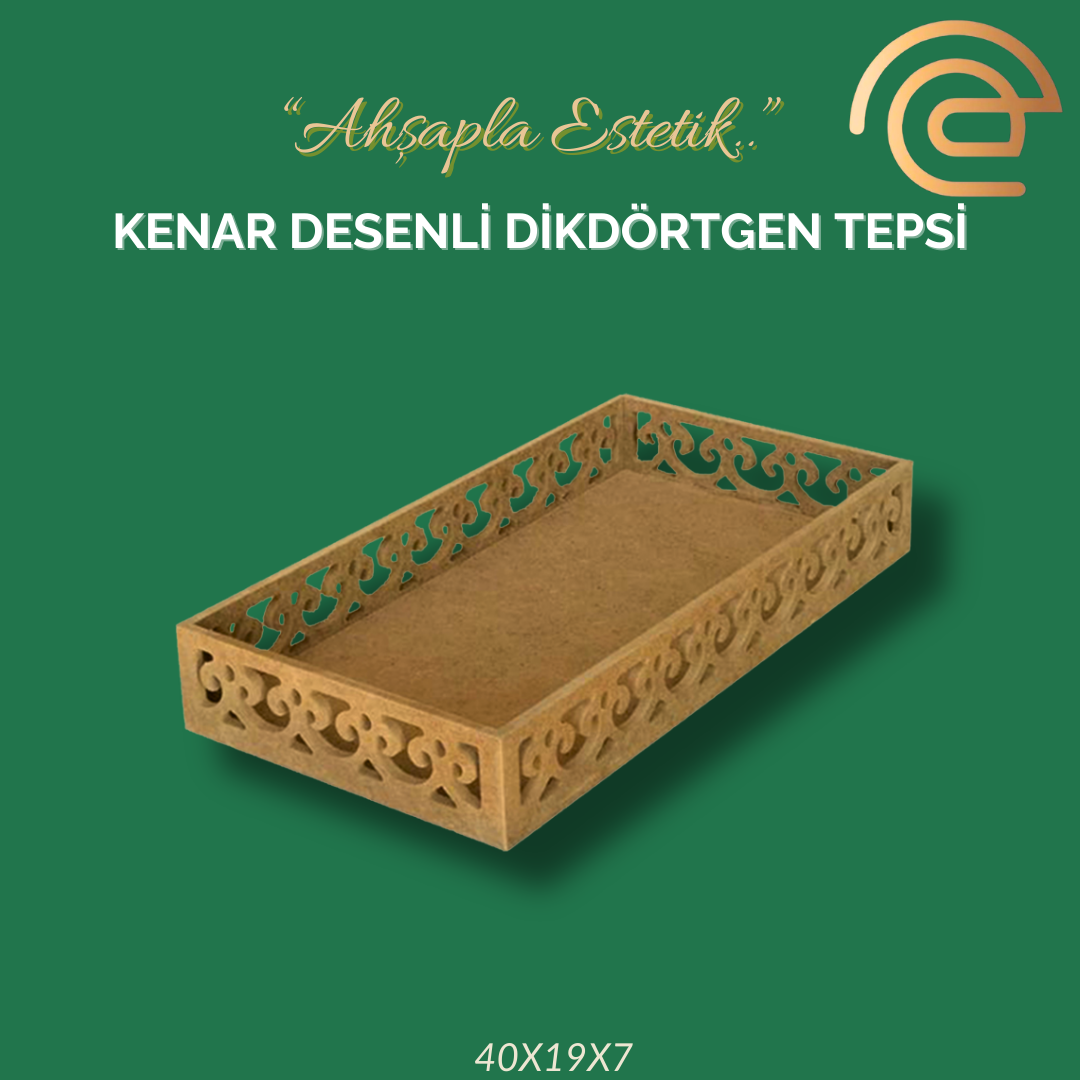 KENAR DESENLİ TEPSİ KÜÇÜK