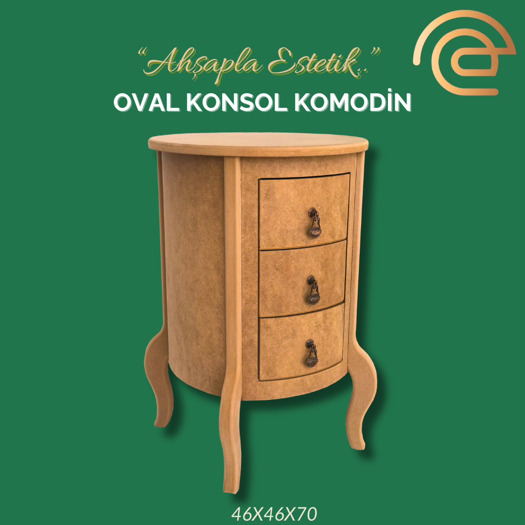 OVAL KONSOL KOMODİN