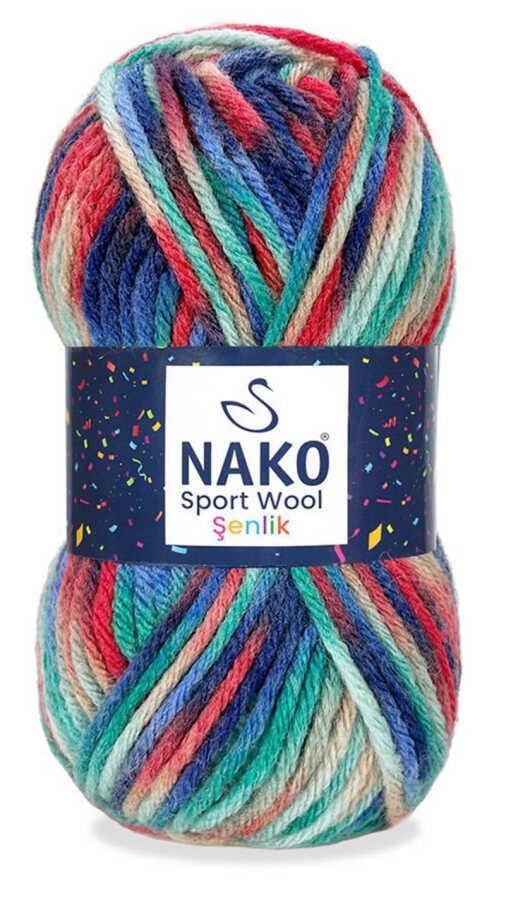 NAKO,SPORT WOOL ŞENLİK 87734,EL ÖRGÜ İPLİKLERİ