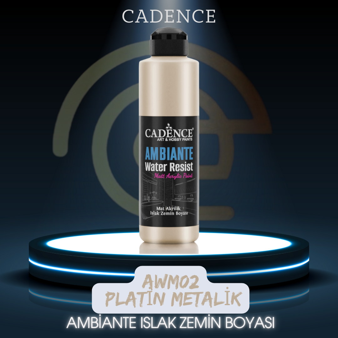 AWM02 Platin Metalik Ambiante Islak Zemin Boyası 250ML + Katalizör 10GR
