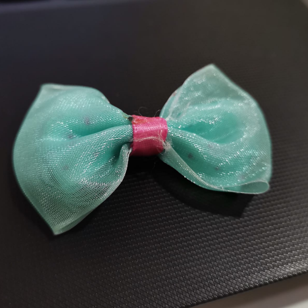 5 CM PEMBE TURKUAZ PUANTİYELİ KURDELE 25 ADET