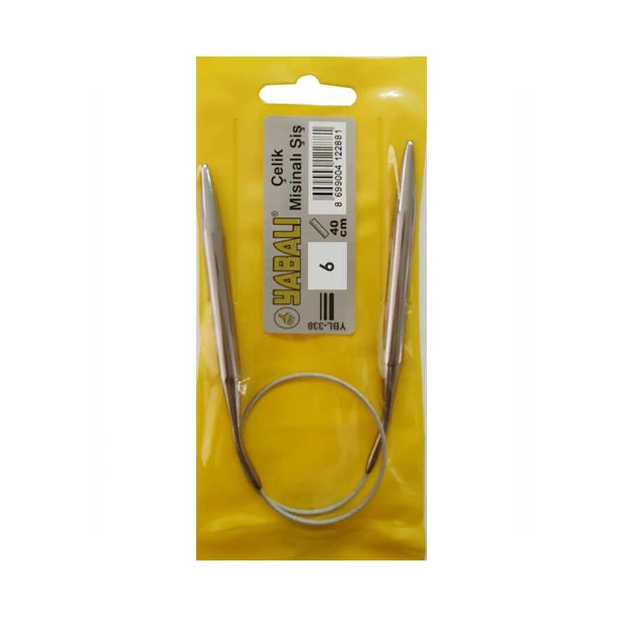 YABALI,40 CM ÇELİK MİSİNALI ŞİŞ NO:6 YBL-338