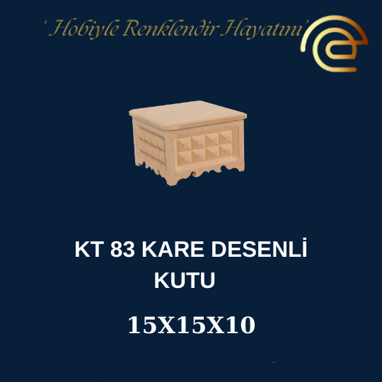 İŞLEMELİ KARE KUTU KÜÇÜK