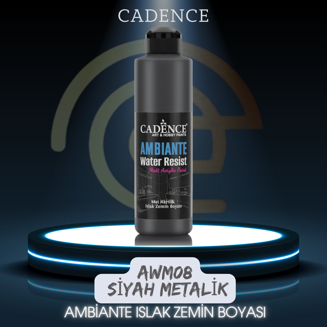 AWM08 Siyah Metalik Ambiante Islak Zemin Boyası 250ML + Katalizör 10GR
