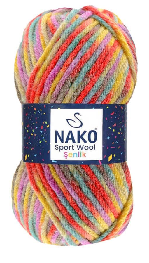 NAKO,SPORT WOOL ŞENLİK 87736,EL ÖRGÜ İPLİKLERİ
