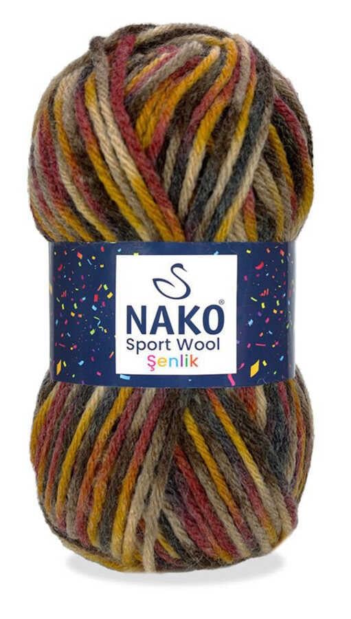 NAKO,SPORT WOOL ŞENLİK 87735,EL ÖRGÜ İPLİKLERİ