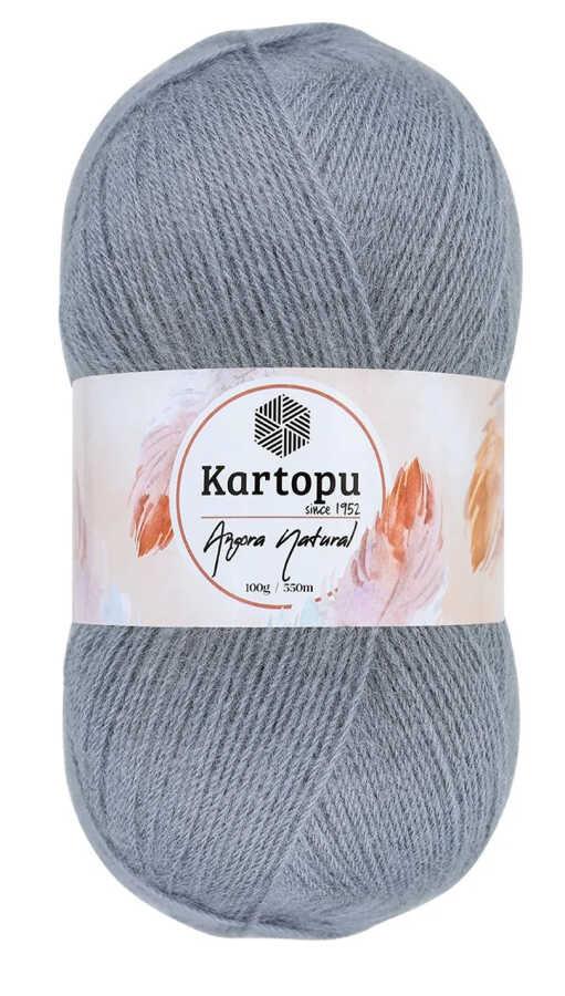 KARTOPU,ANGORA NATURAL K0989 KOYU GRİ