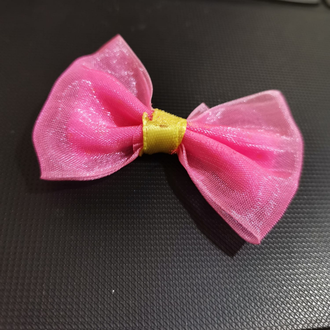 5 CM PEMBE SARI PUANTİYELİ KURDELE 25 ADET