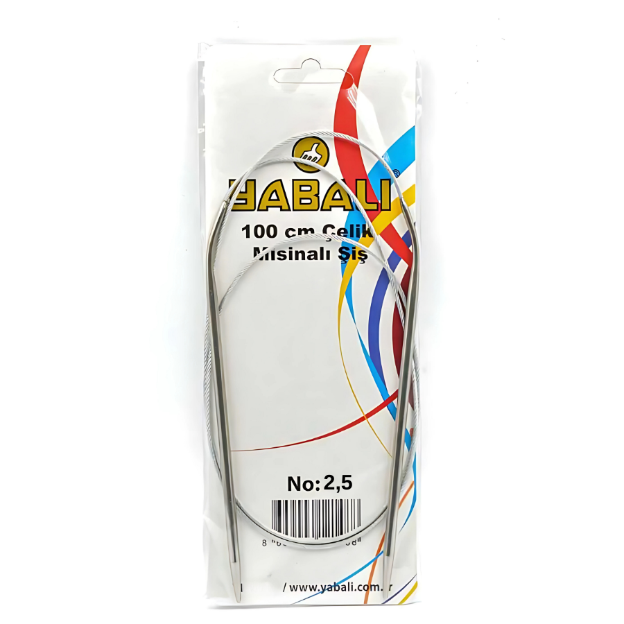 YABALI,100 CM ÇELİK MİSİNALI ŞİŞ NO:02,5 YBL-324
