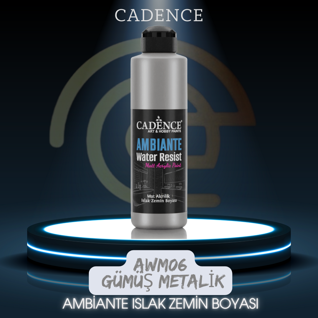 AWM06 Gümüş Metalik Ambiante Islak Zemin Boyası 250ML + Katalizör 10GR
