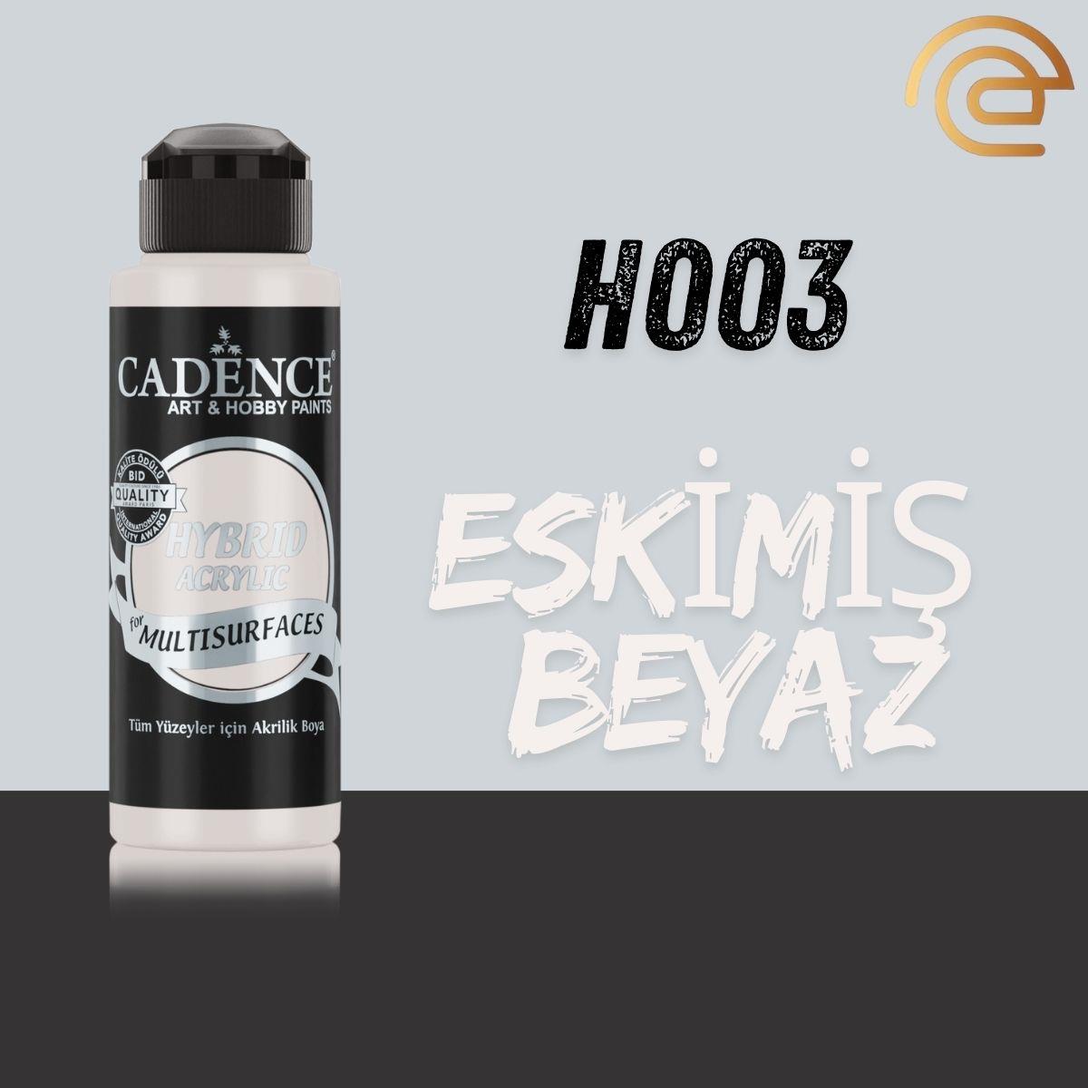 Cadence Hibrit Mulisurface Boya 120 Ml H003 Eskimiş Beyaz