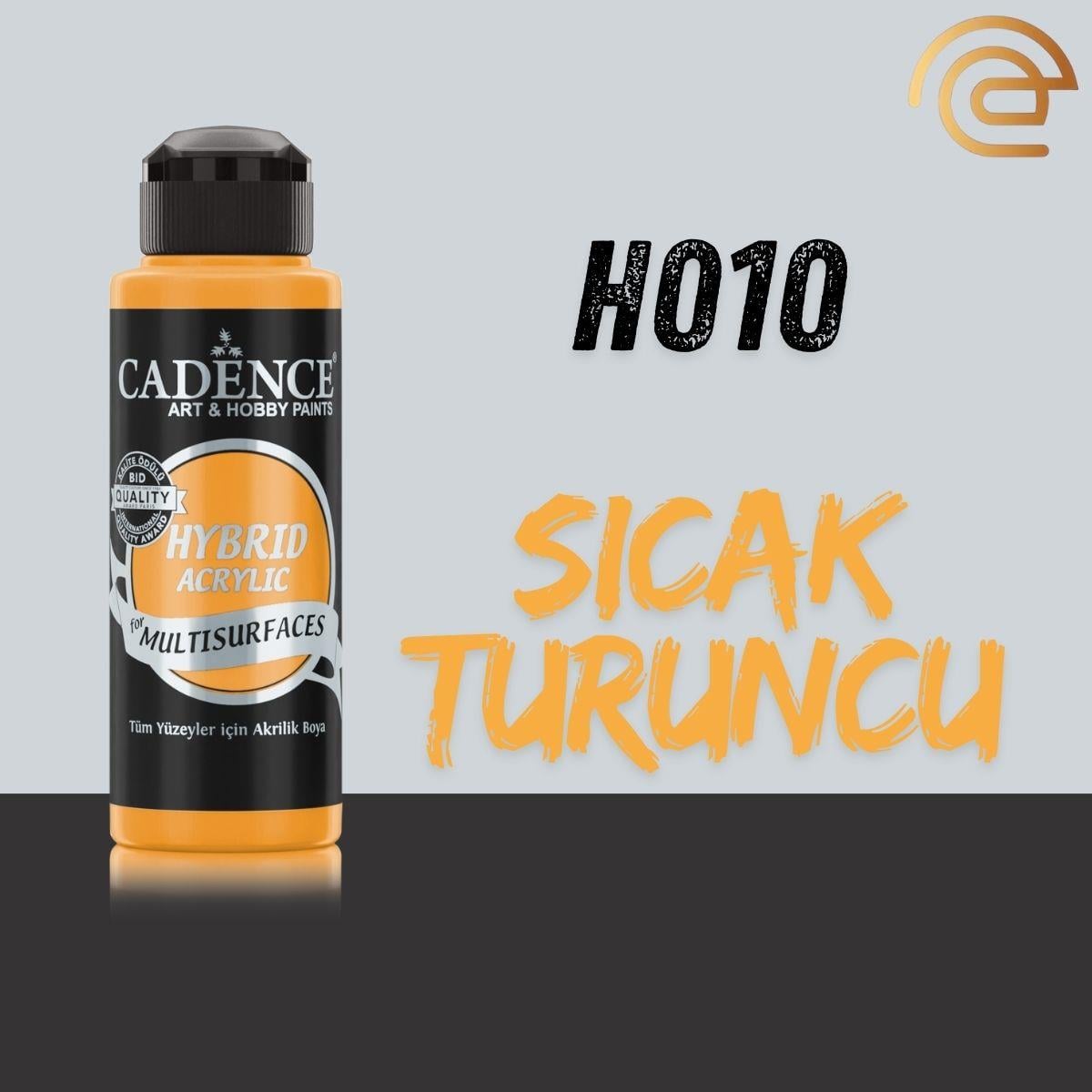Cadence Hibrit Mulisurface Boya 120 Ml H010 Sıcak Turuncu