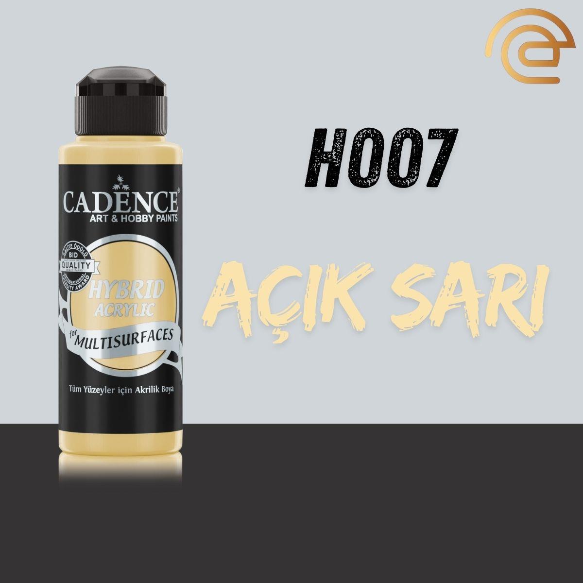 Cadence Hibrit Mulisurface Boya 120 Ml H007 Açık Sarı