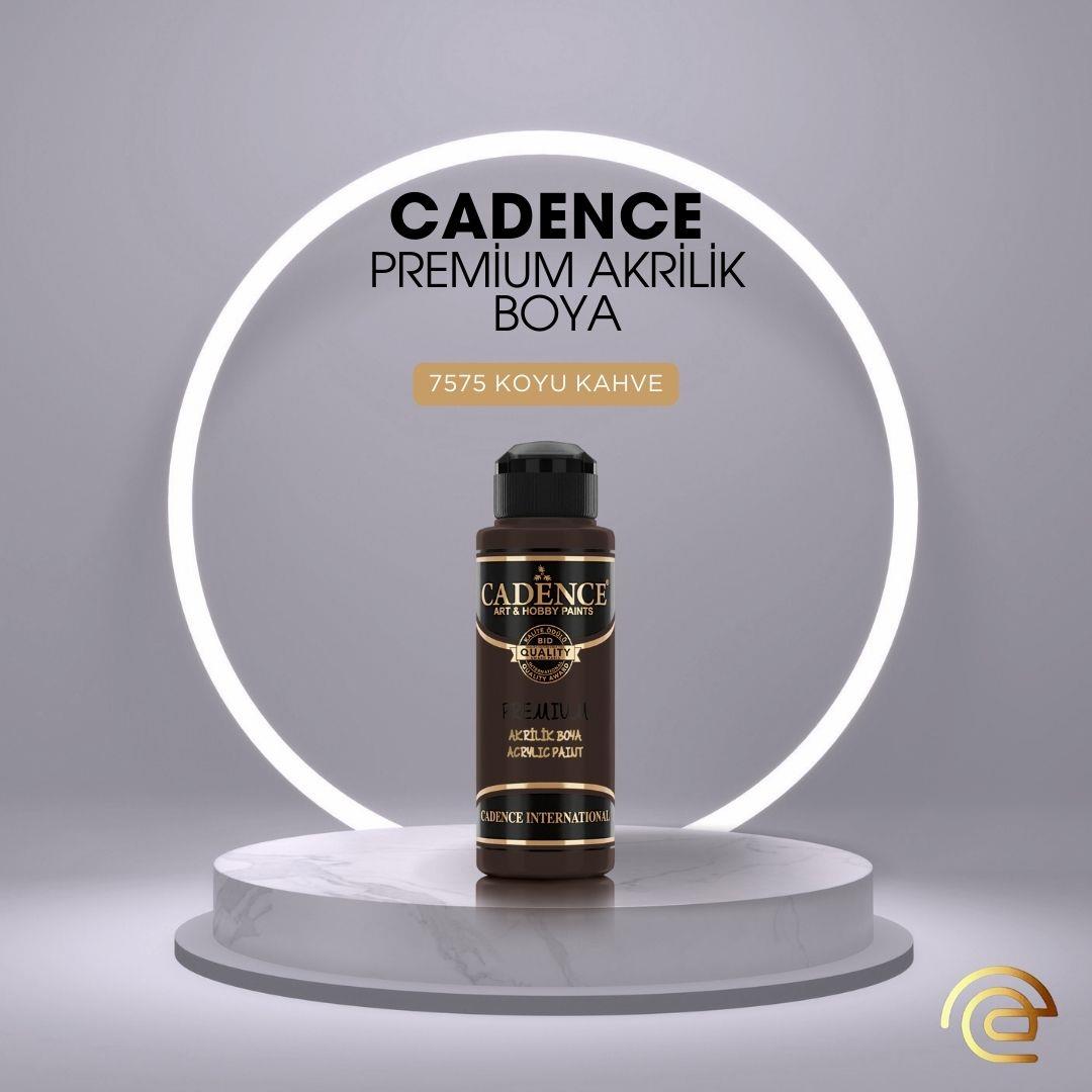 Cadence PREMİUM AKRİLİK BOYA 120 ML 7575 KOYU KAHVE 