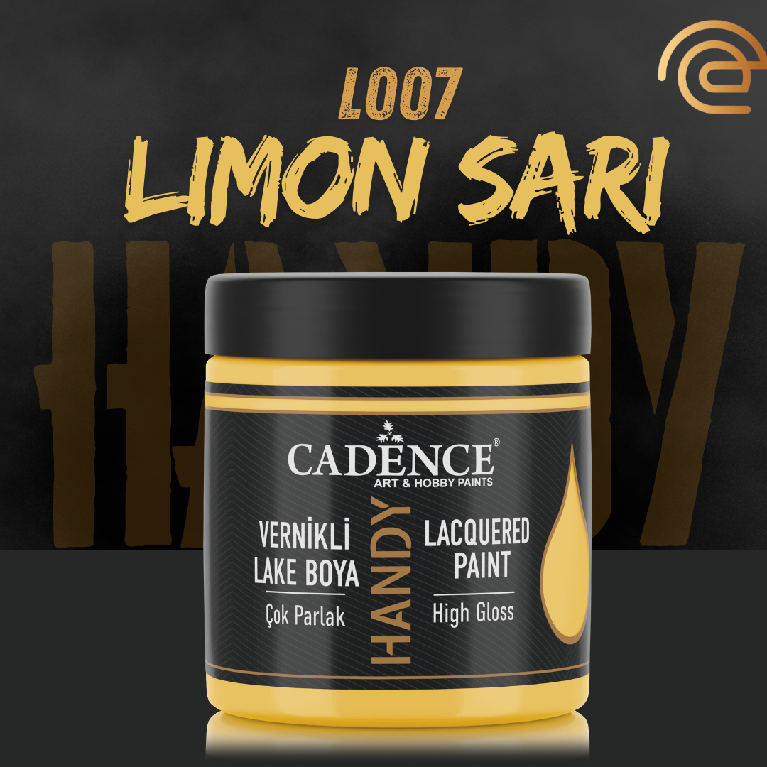 Cadence Vernikli Lake Boya L007 Limon Sarı 250ml