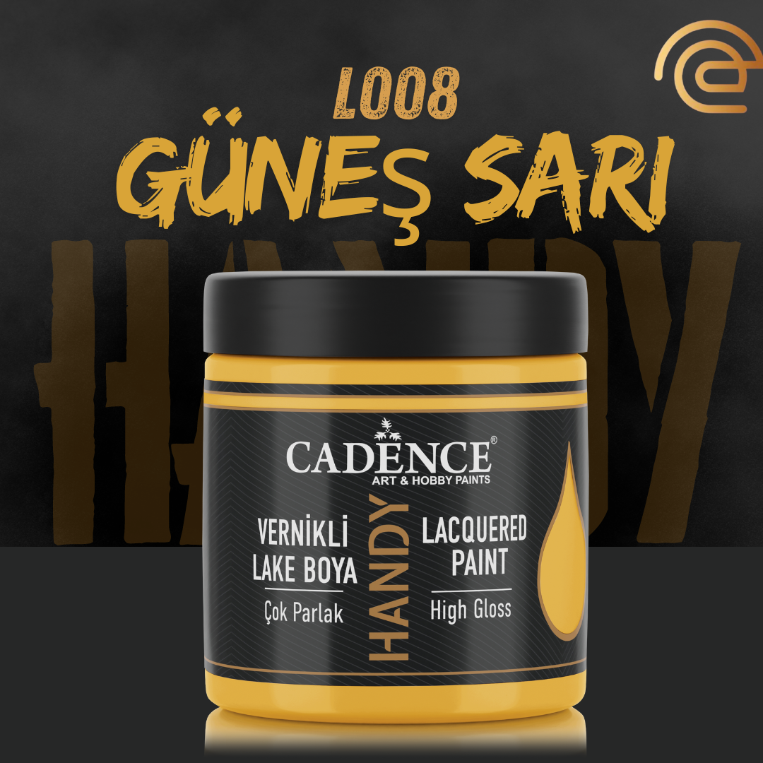 Cadence Vernikli Lake Boya L008 Güneş Sarı 250ml