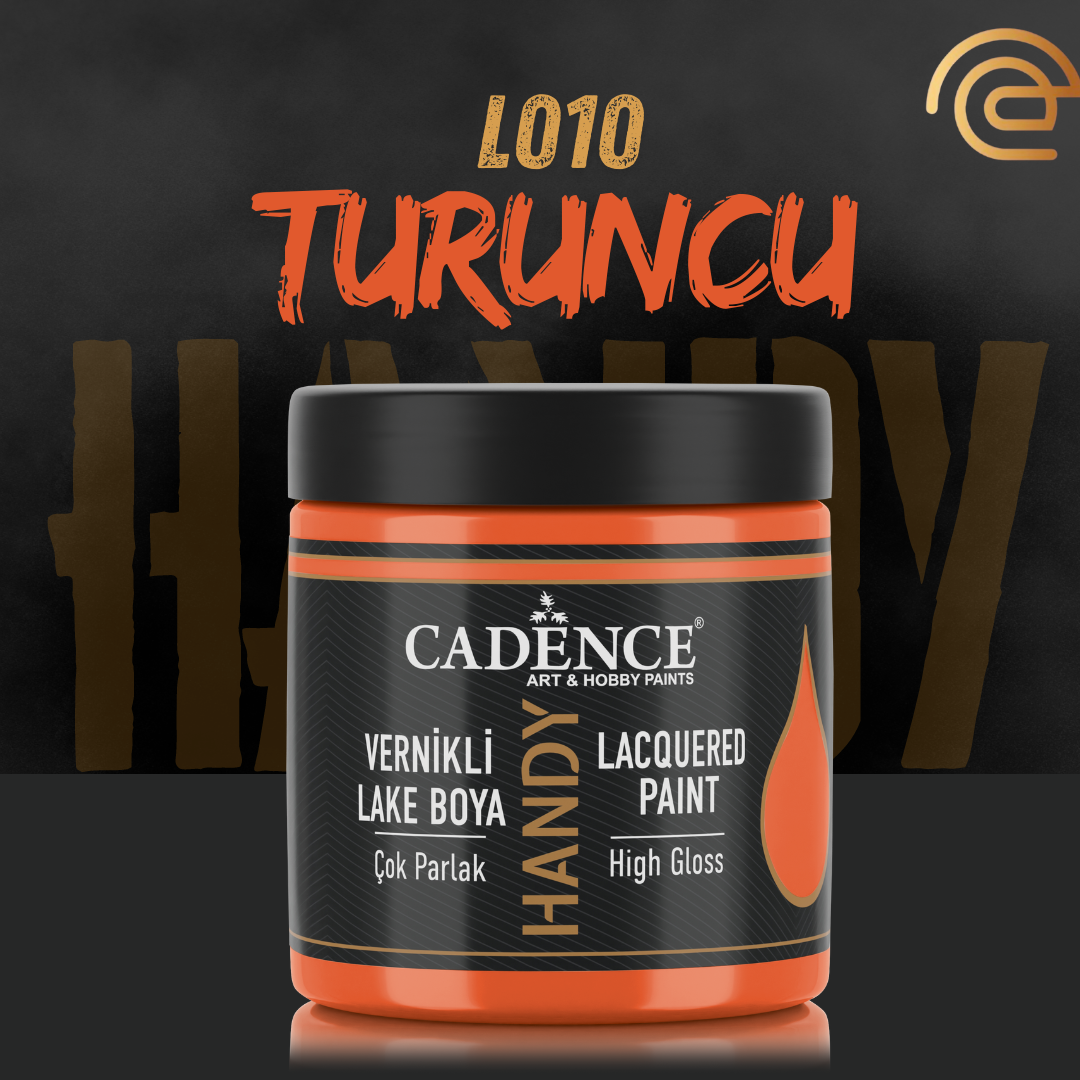 Cadence Vernikli Lake Boya L010 Turuncu 250ml