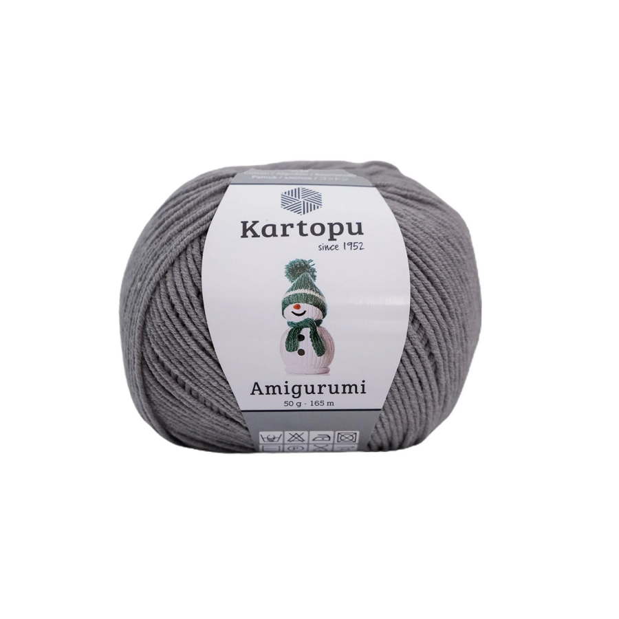 KARTOPU,AMİGURUMİ K1001 AÇIK GRİ
