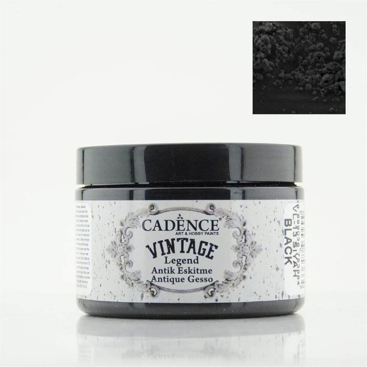 Cadence Vintage Legend - Antik Eskitme Boyası VL13 - Siyah