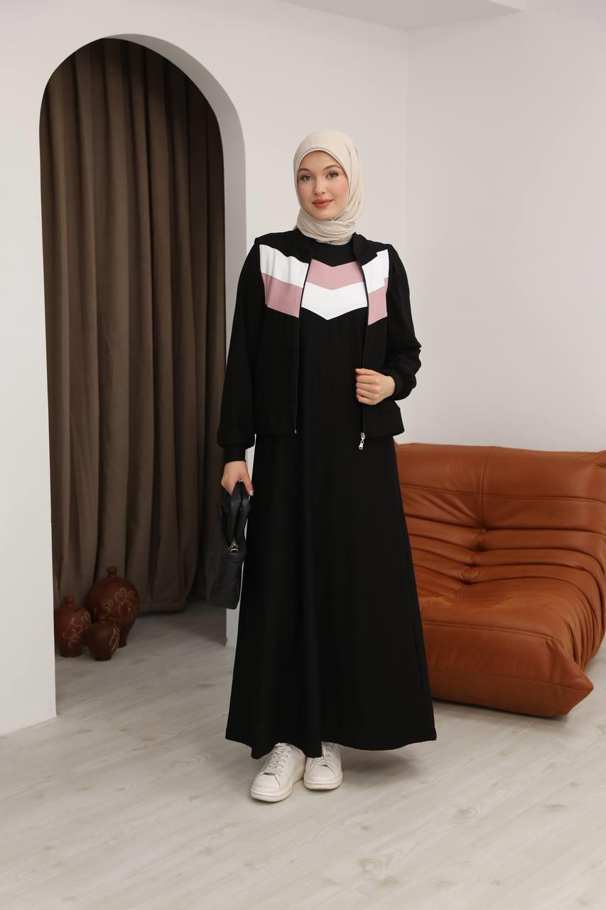 7058 İki İplik Spor Takımı - Siyah