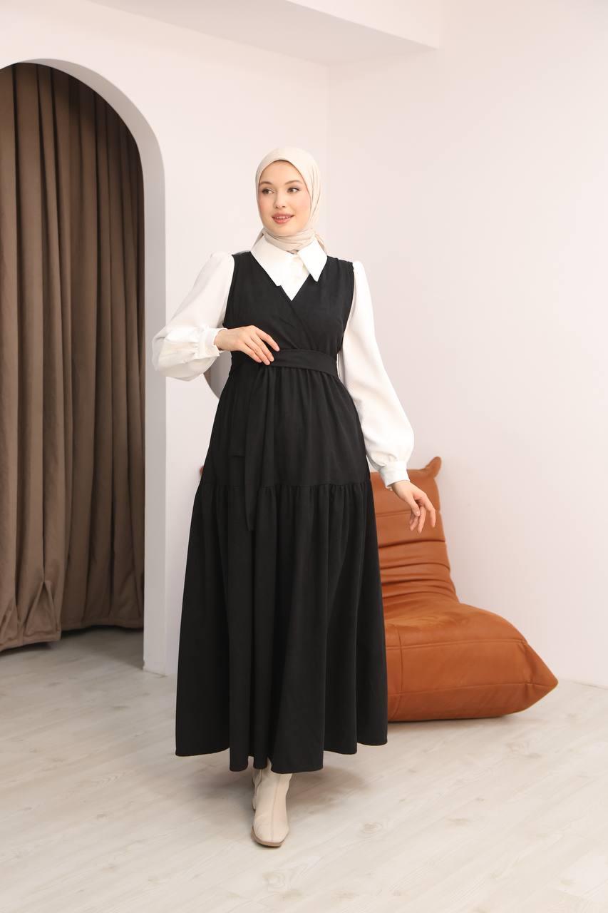 7094 Gömlek ve Elbise Takımı - Siyah