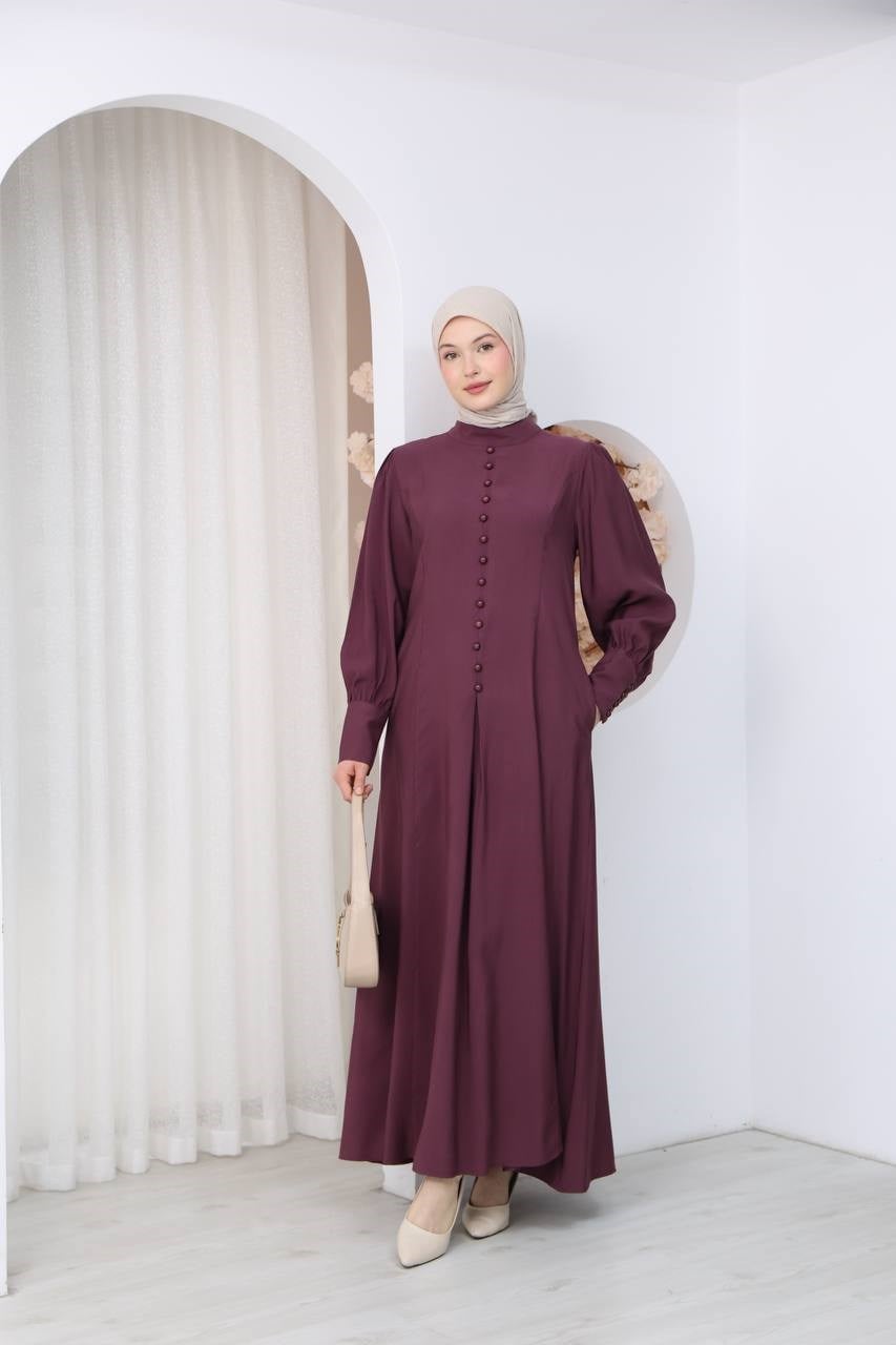 7142 Sade Zarafet Ferace - Mürdüm 