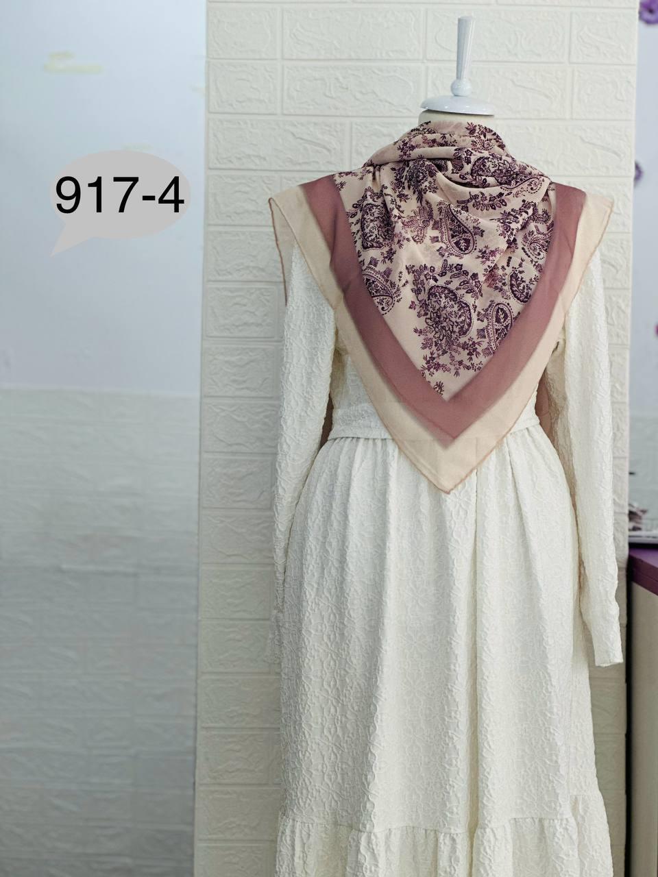 917-4 Desenli Eşarp 