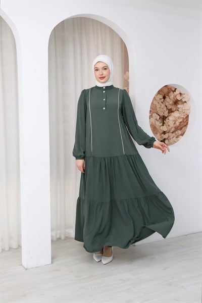 7143 Belsiz Yazlık Elbise - Mint Yeşili