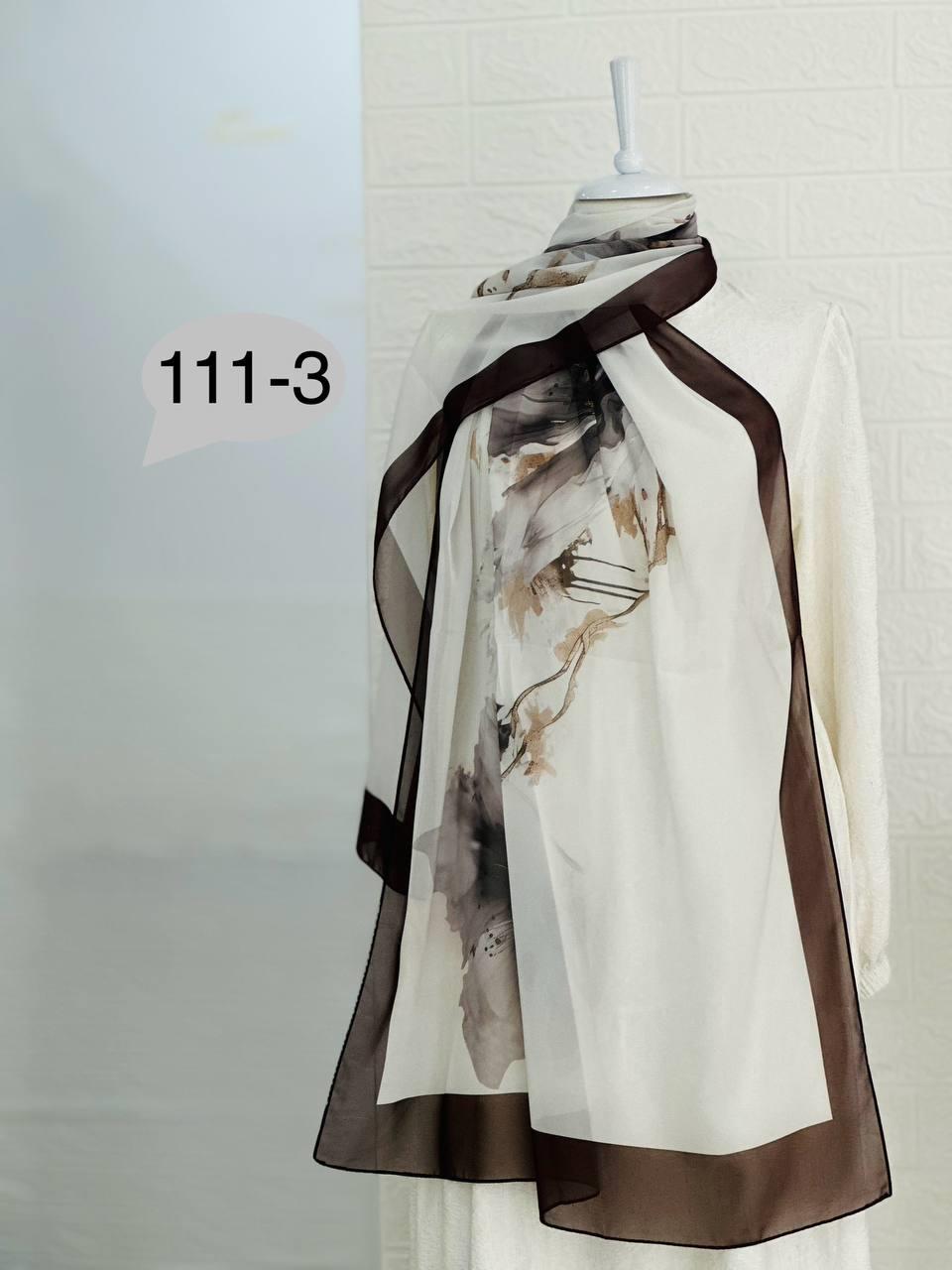 111-3 Desenli Şifon Şal