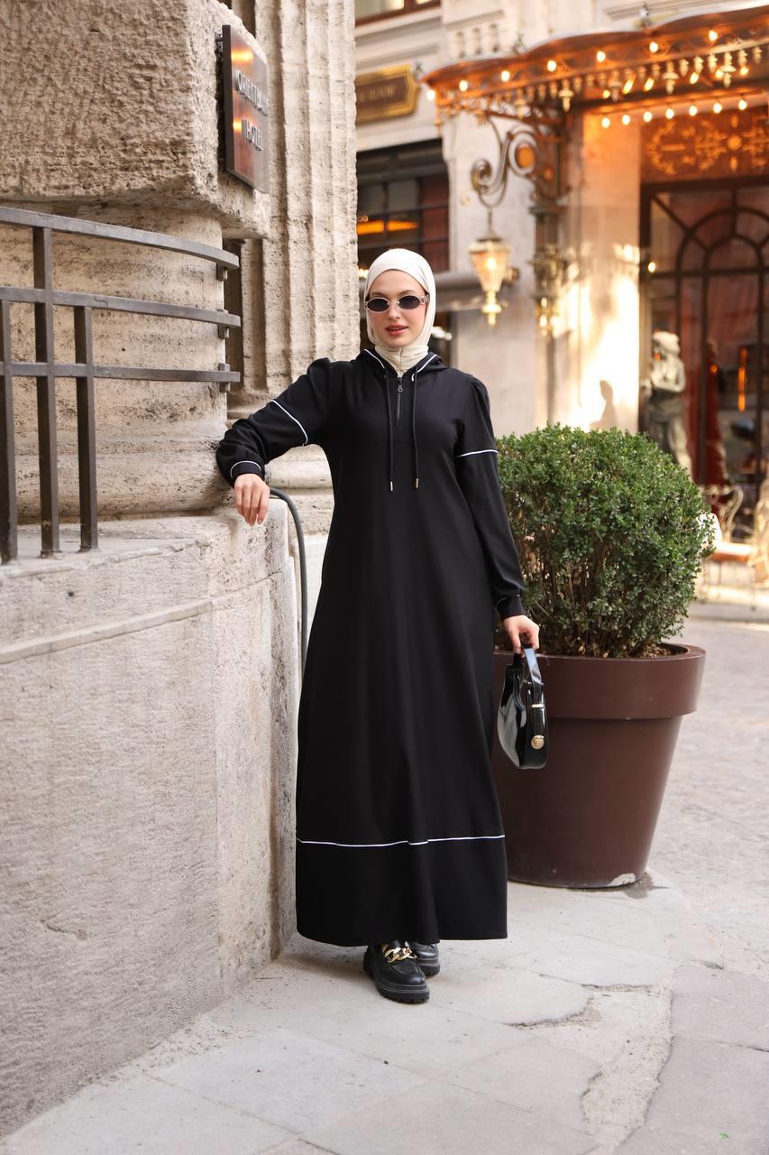 7055 Mevsimlik Spor Elbise - Siyah