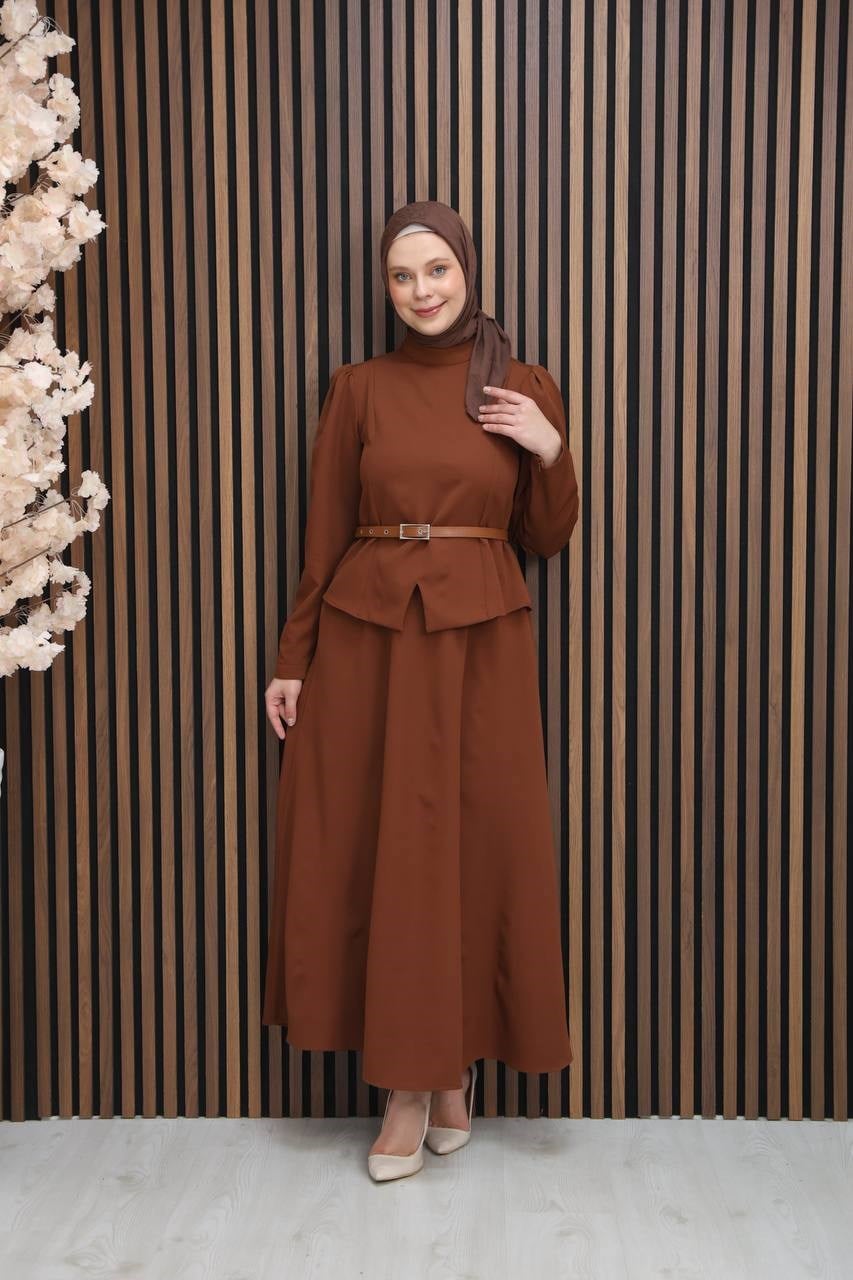 7106 Elegant İkili Takım - Taba