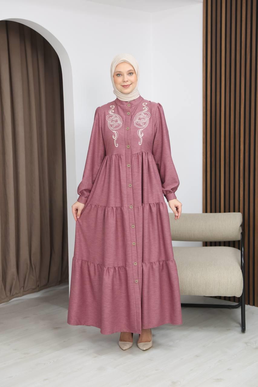 7111 Femina Elbisesi - Gül kurusu