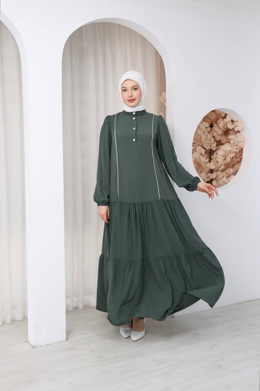 7143 Belsiz Yazlık Elbise - Mint Yeşili