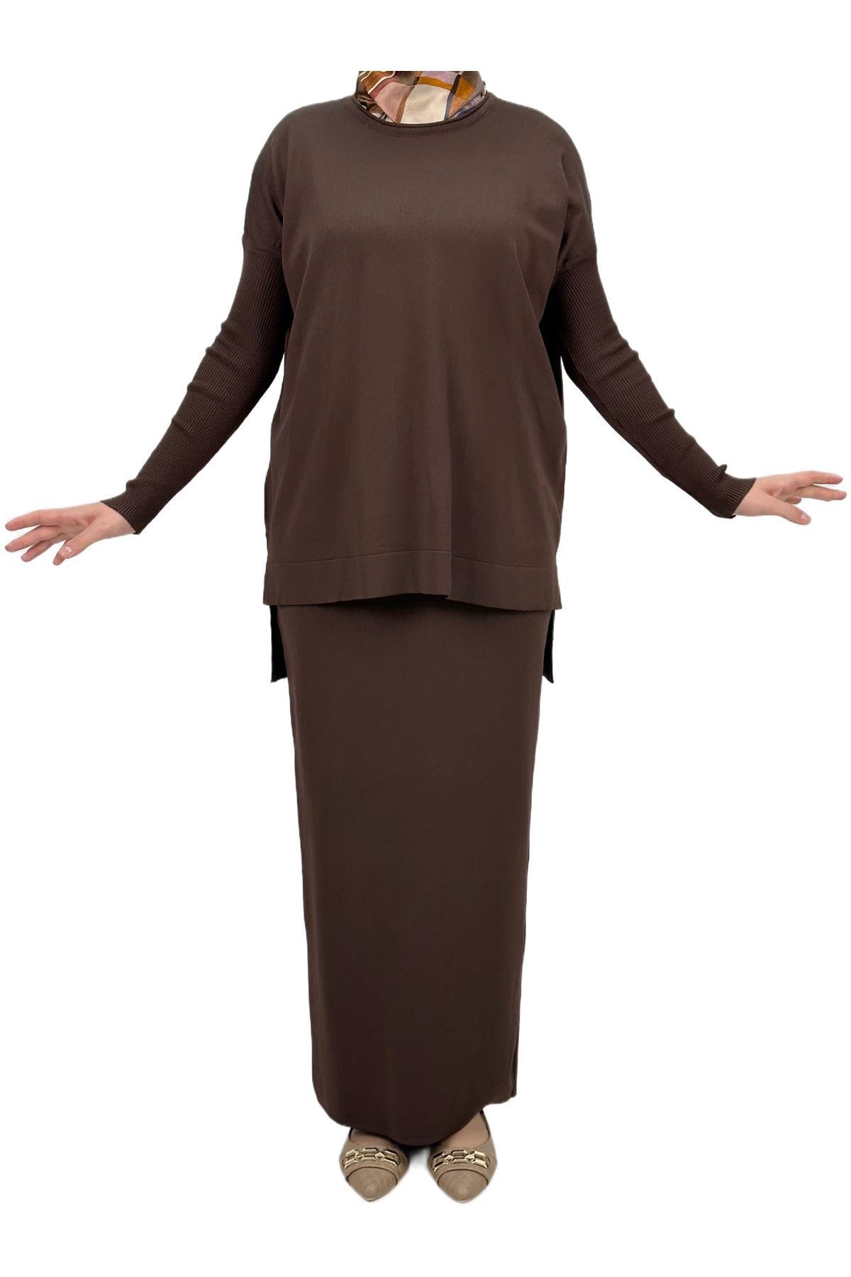 Merserize Triko Bluz Kahve OTW1929