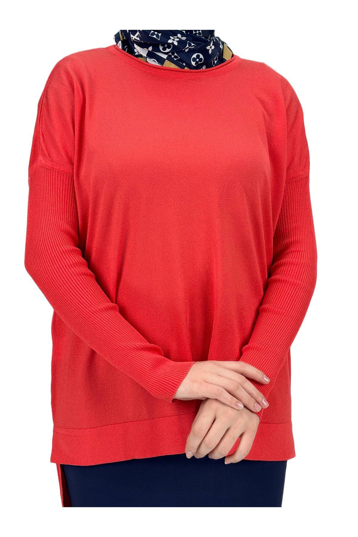 Merserize Triko Bluz Mercan OTW1929