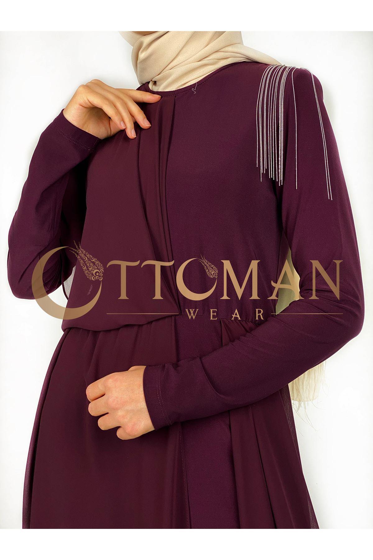 Şifon Tulum Mürdüm OTW6075