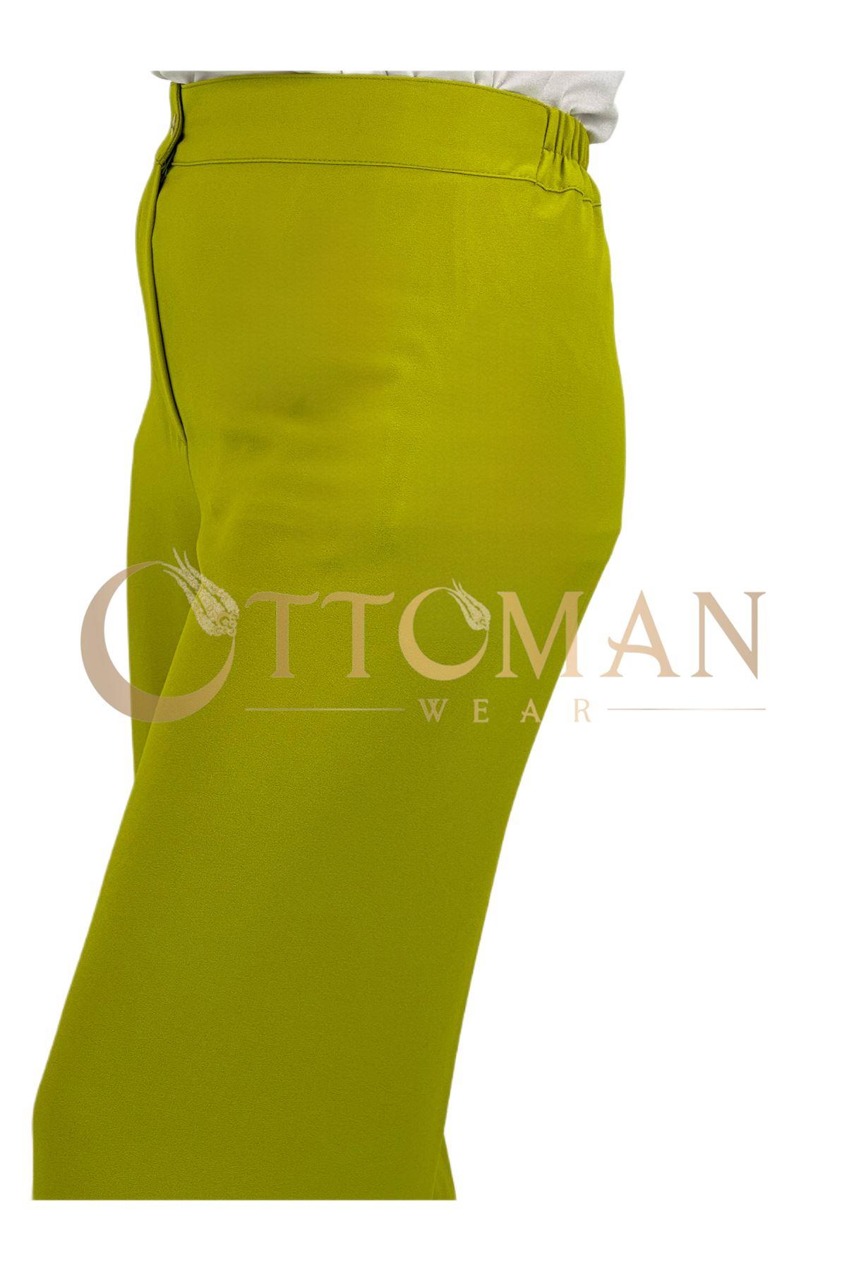 Krep Pantolon Yağ Yeşili OTW6558