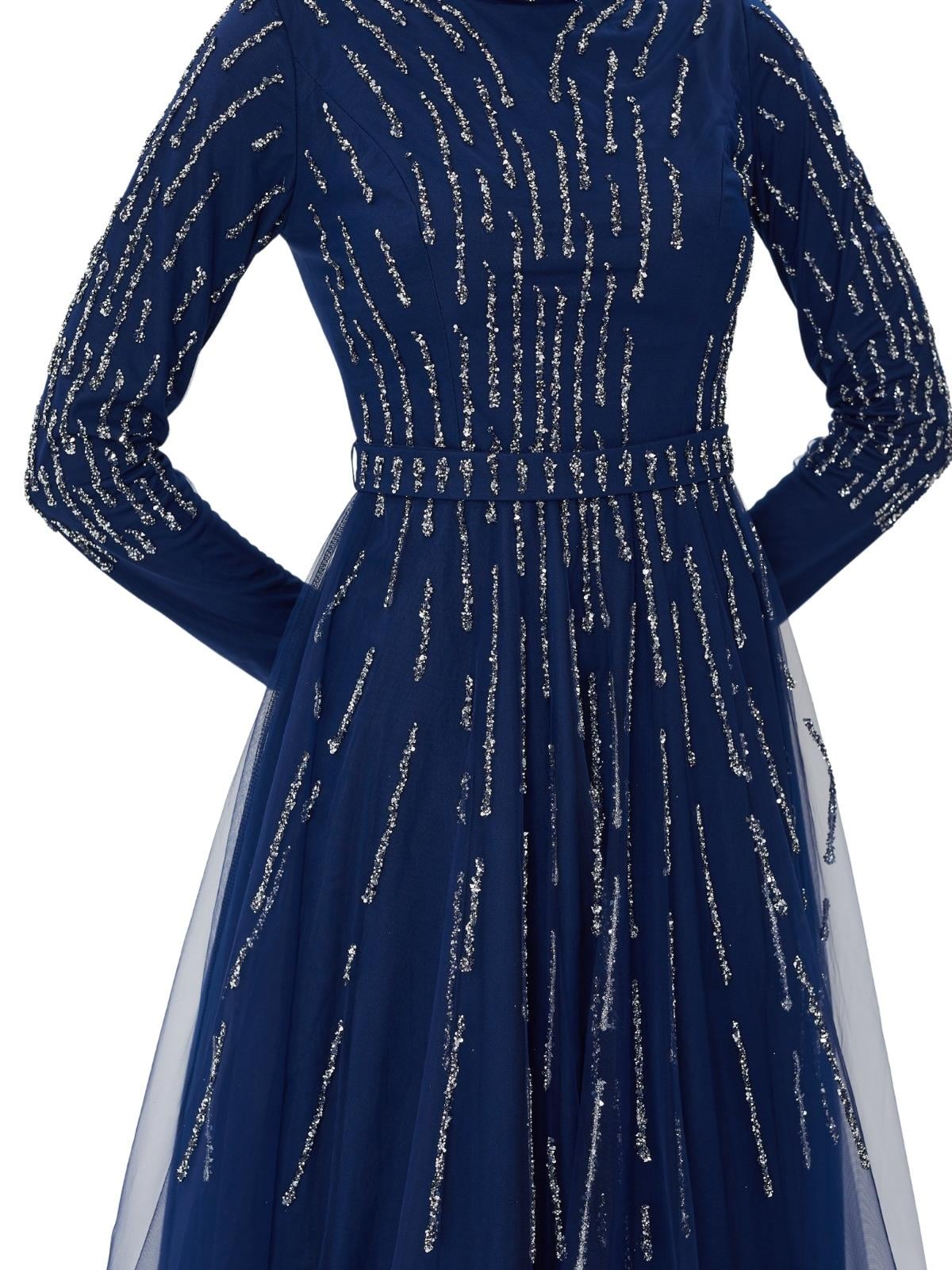 Abiye Elbise Lacivert OTW4437