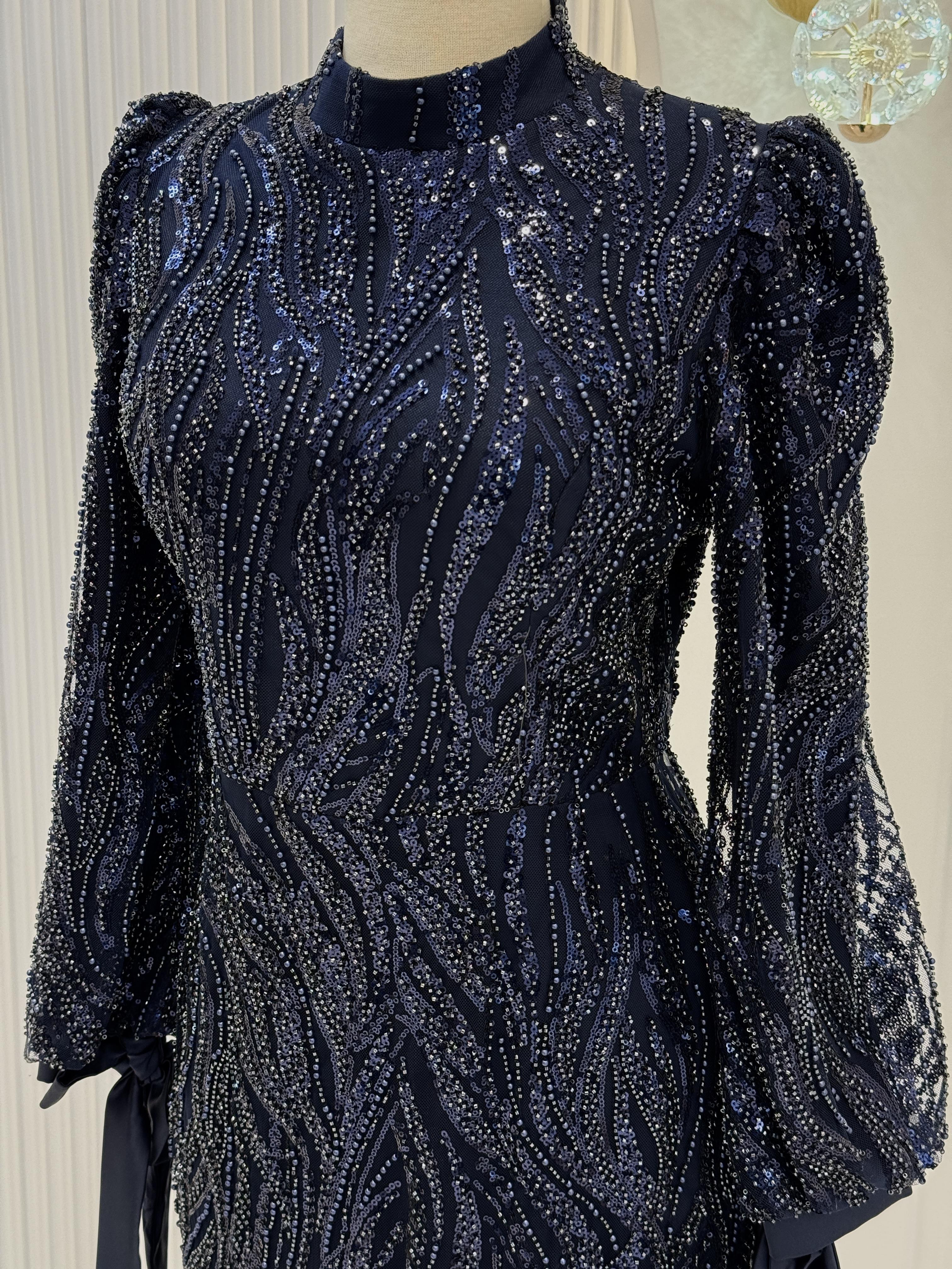 Abiye Elbise Lacivert OTW6104