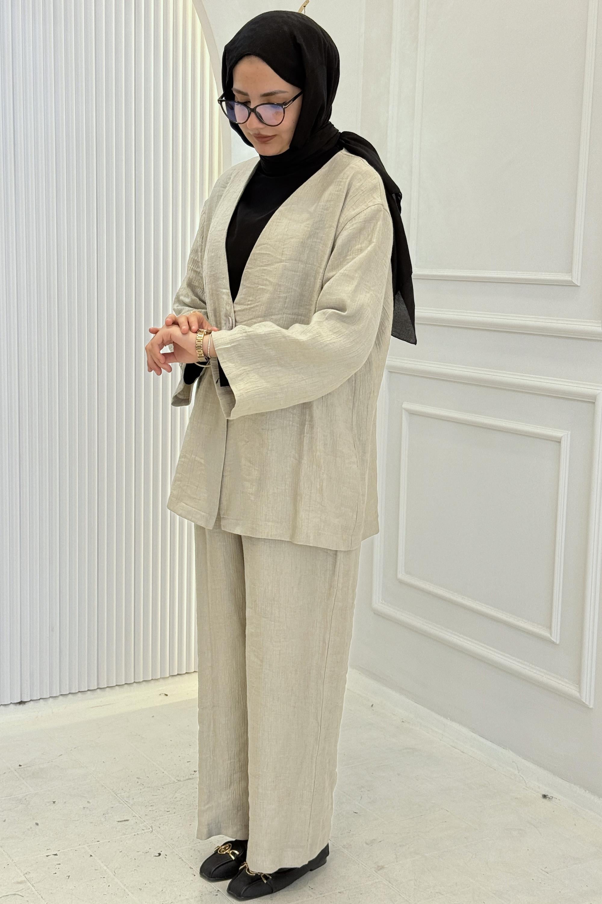 Armine Trend Pantolonlu Takım Taş OTW634-1