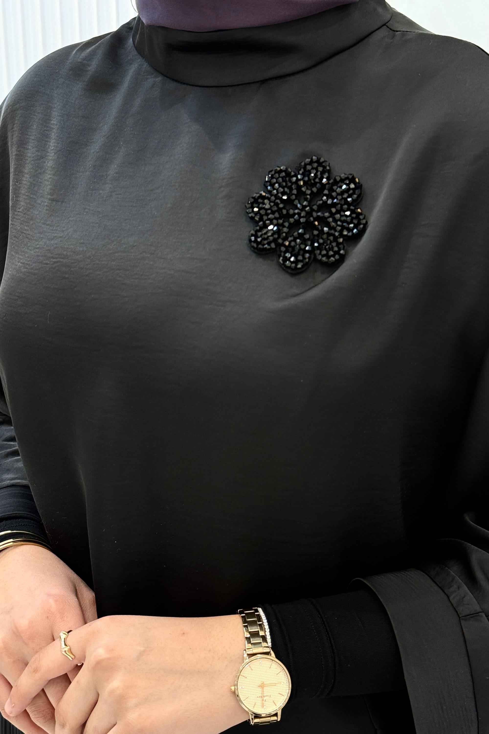 Armine Trend Piliseli Etekli Takım Siyah OTW655