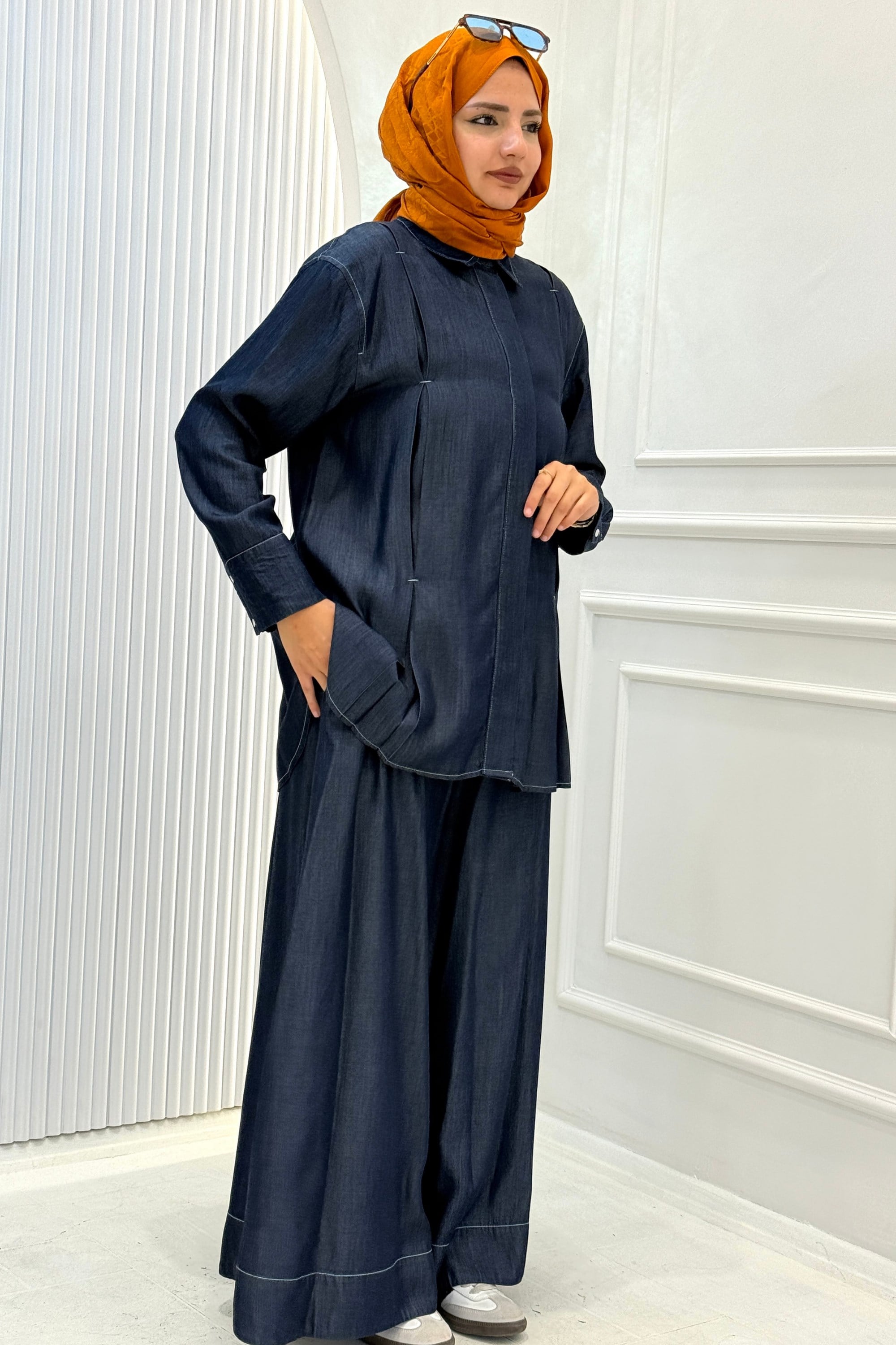 Armine Trend Tensel Kot Takım Lacivert OTW6104