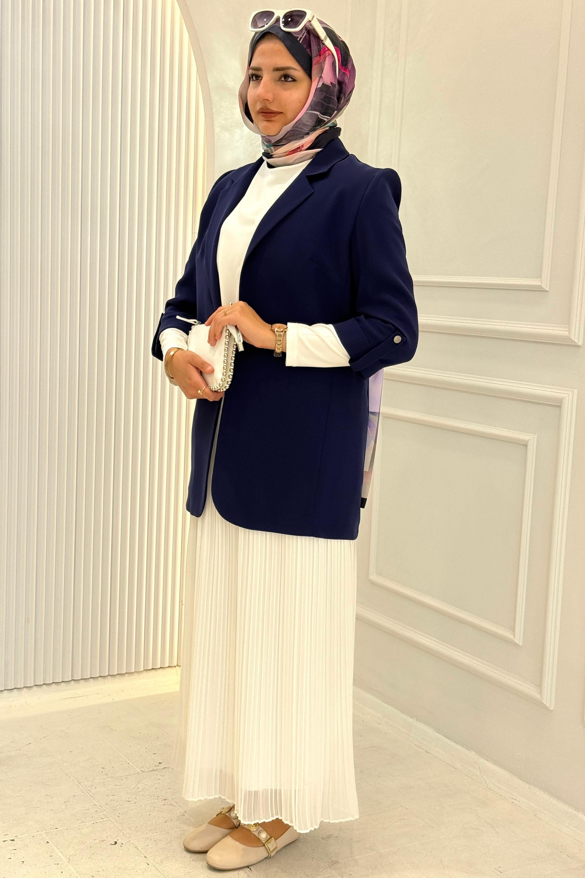 Astarsız Blazer Ceket Lacivert OTW1151